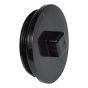 Bouchon de nettoyage ABS DWV, 4" , mâle fileté, noir
