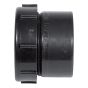 ABS DWV Male Trap Adapter - 1 1/2" X 1 1/4" - Spigot x Plastic nut - Black