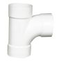 Té sanitaire en PVC/BNQ, 4", femelle, blanc