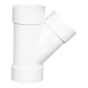 Raccord en Y à 45° en PVC/BNQ, 3", femelle, blanc