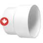 PVC/BNQ Reducer Coupling - 4" x 3" - Hub - White