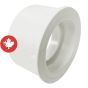 PVC/BNQ Reducing Bushing - 4" x 3" - Spigot x Hub - White