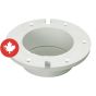 PVC/BNQ Toilet Closet Flange - 4" - Hub - White