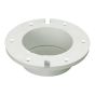 PVC/BNQ Toilet Closet Flange - 4" - Hub - White