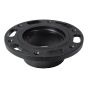 ABS DWV Adjustable Closet Flange Flush Fit - 4" x 3" - Hub - Black