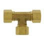 Te compression laiton 3/8 po