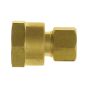 Union reduction brass 3/8" tube x 3/8" fpt compression adapter