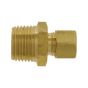 Union reduction brass 3/8" tube x 1/4" mpt compression adapter