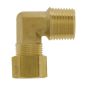 Elbow 90 degrees reduction brass 3/8" tube x 3/8" mpt compression adapter