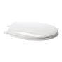 Siège de toilette rond en plastique Econo, blanc, 14.31" x 15.13"