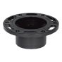 ABS DWV Adjustable Closet Flange - 4" x 3" - Hub - Black