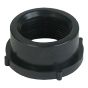 Raccord de réduction en ABS DWV, 1 1/2" x 1 1/4", mâle x fem. fileté, noir