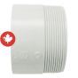 PVC/BNQ Adapter - 4" - Hub x Spigot - White