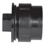 Adaptateur ABS DWV avec bouchon, 4", mâle x fem. fileté, noir