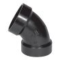 Coude 60 ° en ABS DWV, 4", femelle, noir