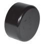 ABS DWV Permanent Cap - 4" - Hub - Black