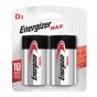 Piles Max Energizer, D, 2/pqt