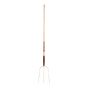 Straw Fork 14" - 3 Teeth - Forged Steel - Handle 48"