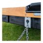 Plaque d’attache pour chaine d’ancre, 10" x 3 1/2" x 1/4"