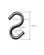 Crochet en forme de S, zinc, 20 mm x 3" x 7.6 mm