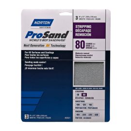 Sanding Paper - ProSand - Stipping 80 - 11" x 9" - 3/Pkg