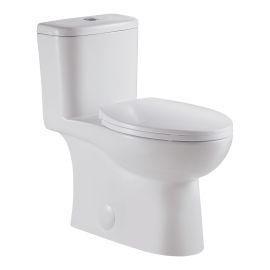 Toilet - Elongated Bowl - Bali - One-Piece Dual Flush - White