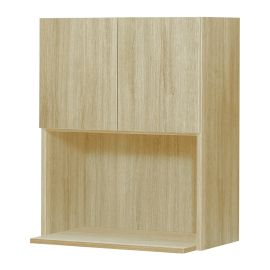 Caisson supérieur pour micro-ondes 2 portes, Beauté Naturelle, bois, 24" x 34 3/4" x 24"
