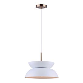 Luminaire suspendu Spezia, 13", blanc-or