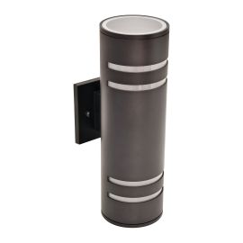 Outdoor Wall Light, Up/Down Matte Black, 4/Pkg