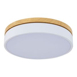 Plafonnier, DEL, Kalix, blanc-bois, 11"