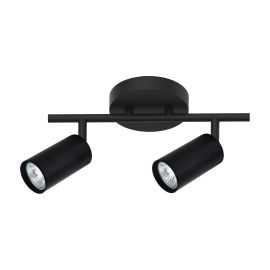 Rail, 2 lumi&egrave;res, Flarym, noir, 30 cm x 15 cm