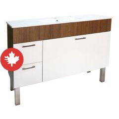 Vanity and Sink - Mirage - 3 Drawers - White Wood - 48" x 30"