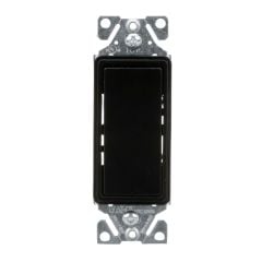 Single Pole Decorative Switch - 15 A - 120/277 V - Black