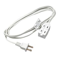 Indoor Extension Cord - 16/2 - 3 Outlets - SPT-2 - White - 2 m