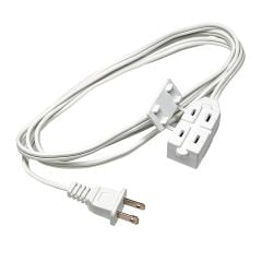 Indoor Extension Cord - 16/2 - 3 Outlets - SPT-2 - White - 4.5 m