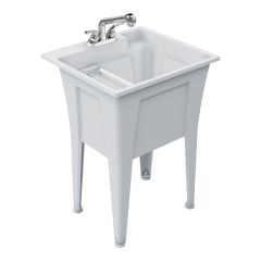 Nova Sink with Chrome Faucet - 2 Handles - Granite