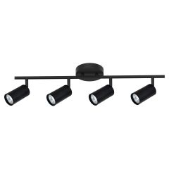 Rail, 4 lumières, Flarym, noir, 64,2 cm x 15 cm