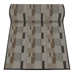 Hallway Carpet – Bricks – Vinyl – Grey Shell - 36" x 600"