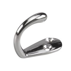 1-3/4" Single Wardrobe Hook - Chrome - 18 mm x 46 mm