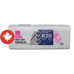 Laine isolante Rose Next Gen Fiberglas, ossature d'acier, R-20, 24" x 48" x 6", couvre 128 pi²