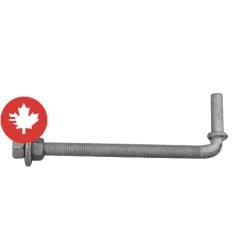 Gond en acier, 3/4" x 12"