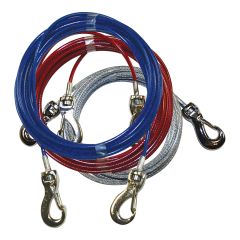 Cable tie-out for dog with snap