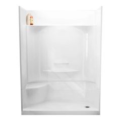 Essence Shower - 59 3/4″ x 30" - Acrylic - White - Right Drain