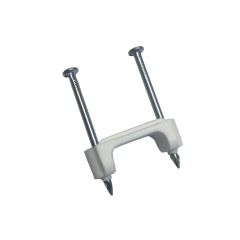 Agrafes de câble en plastique polyéthylène blanc,  1/2", blanc, 15/pqt