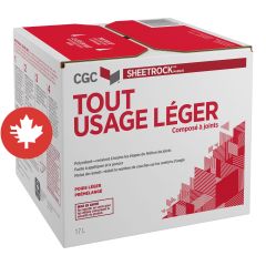 Composé à joints CGC Sheetrock tout usage, Léger, Blanc, Boite 17 l
