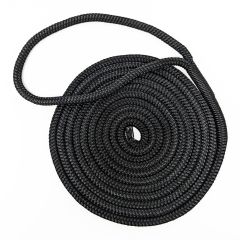 Dock Line – Nylon – Black - 3/8" x 15'