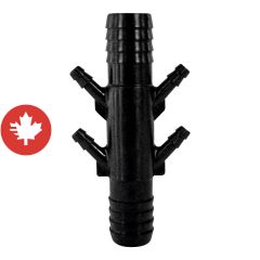 Plastib Double Fork - Black - 3/4"