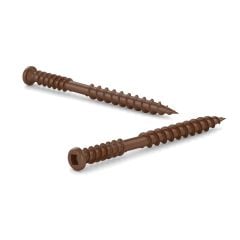 Vis à composite, embout carré, filet inversé, brun, #10 x 2 1/2", 100/pqt