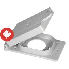 Couvercle simple, 30 A, 1 " x 5 1/2" x 2 7/8", gris