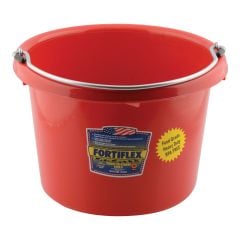 Grand seau à dos plat Fortiflex, rouge, 7,5 l, 10" x 8"